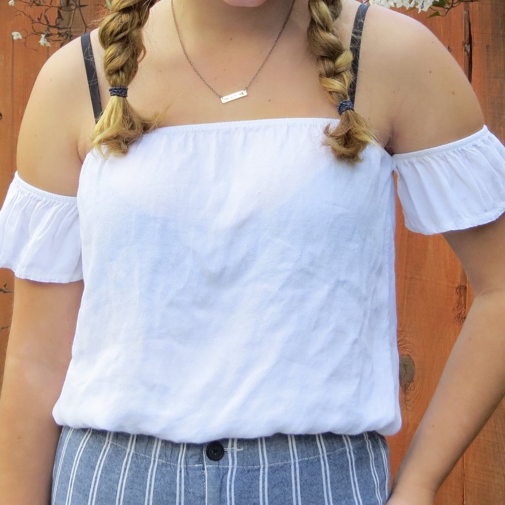 Brandy White Off the Shoulder Top:))